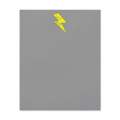 Angry Lightning. Yellow on Gray. Personalized Flyer by Graphics_By_Metarla