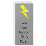 Angry Lightning. Yellow on Gray. Custom Invite
