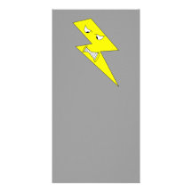 Angry Lightning. Yellow on Gray. Photo Cards