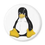 ANGRY LINUX TUX PENGUIN magnets
