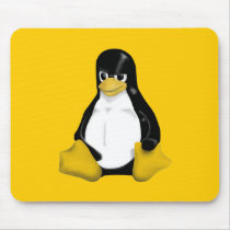 ANGRY LINUX TUX PENGUIN MOUSE PADS