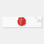 angry lion head roaring bumper stickers