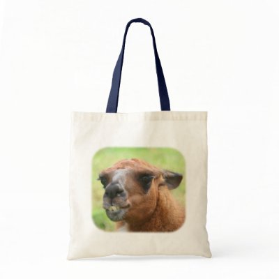 Angry Llama Farm Animal Tote Bag by SmilinEyesTreasures