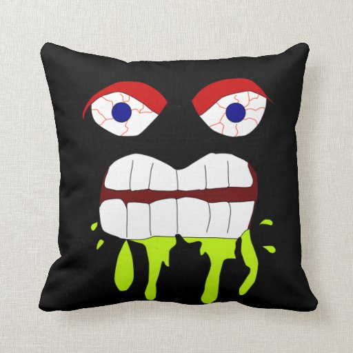 Angry Mad Face Pillow Zazzle