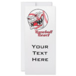 angry mean baseball vaseball beast rack card design