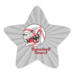 angry mean baseball vaseball beast star sticker