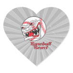 angry mean baseball vaseball beast heart stickers