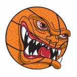 angry mean basketball photo sculptures