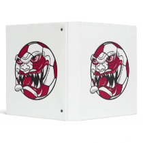 angry mean extreme soccer ball graphic 3 ring binders