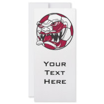 angry mean extreme soccer ball graphic customized rack card