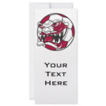 angry mean extreme soccer ball graphic customized rack card