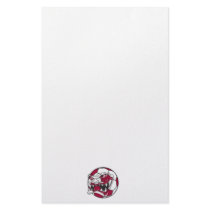 angry mean extreme soccer ball graphic stationery