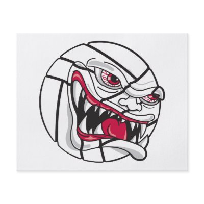 angry mean volleyball extreme flyer design by sports_shop