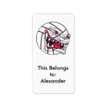 angry mean volleyball extreme custom address label