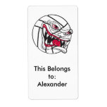 angry mean volleyball extreme shipping labels