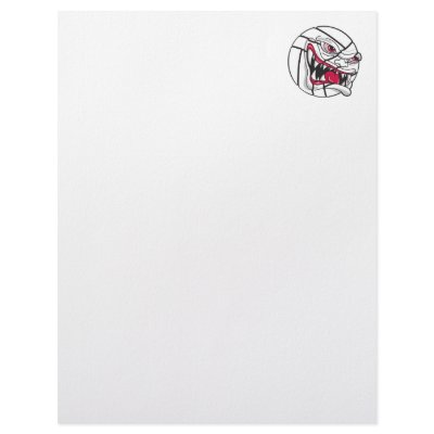 angry mean volleyball extreme letterhead by sports_shop