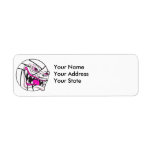 angry mean volleyball extreme pink girls custom return address labels