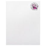 angry mean volleyball extreme pink girls customized letterhead