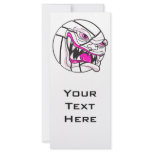 angry mean volleyball extreme pink girls rack cards