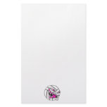 angry mean volleyball extreme pink girls custom stationery