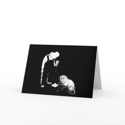 Angry Moles Eat Ice Cream Too Card by atomic50s