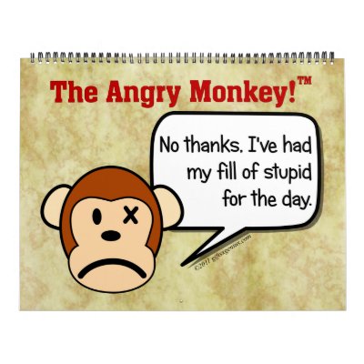 Angry Monkey Customizable Dates "Make Your Own" Calendars by disgruntled_genius