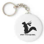 Angry Ninja Squirrel Collection Key Chain