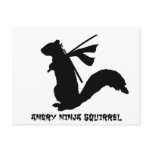 Angry Ninja Squirrel Collection Post Card