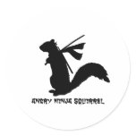 Angry Ninja Squirrel Collection Stickers