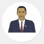 Angry Obama Round Sticker