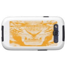 Angry Orange Tiger Horizontal Lines Samsung Galaxy SIII Cases