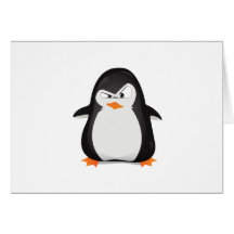 Angry Penguin Greeting Cards