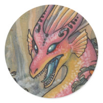 Angry pink dragon sticker by thedancingemu Angry pink dragon sticker