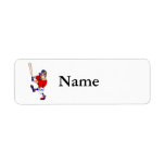 Angry Pirate Baseball Return Address Label