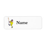 Angry pirate batter baseball return address labels