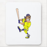 Angry pirate batter baseball mousepad