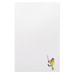 Angry pirate batter baseball stationery paper