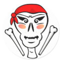 Angry Pirate Skull Sticker