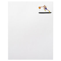 Angry Player dribbling Letterhead Design