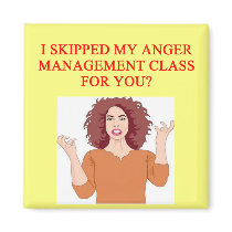 angry psychology joke refrigerator magnet