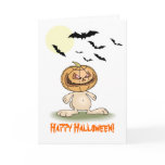 Angry Pumpkin Bunny Card
