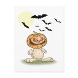Angry Pumpkin Bunny Post Cards