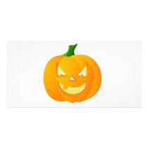 Angry Pumpkin Picture Card