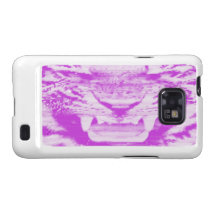 Angry Purple Tiger Horizontal Lines Galaxy S2 Case
