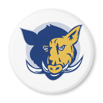 angry razorback wild pig hog boar head refrigerator magnets