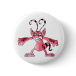 Angry Red Alien Pin