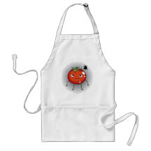 Angry red tomato apron
