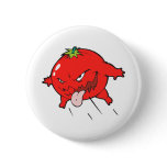 angry rotten tomato cartoon character pins