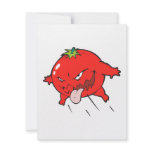 angry rotten tomato cartoon character custom invitation