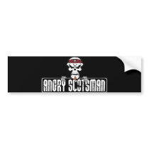Angry-Scotsman Skull Bumper Stickers
